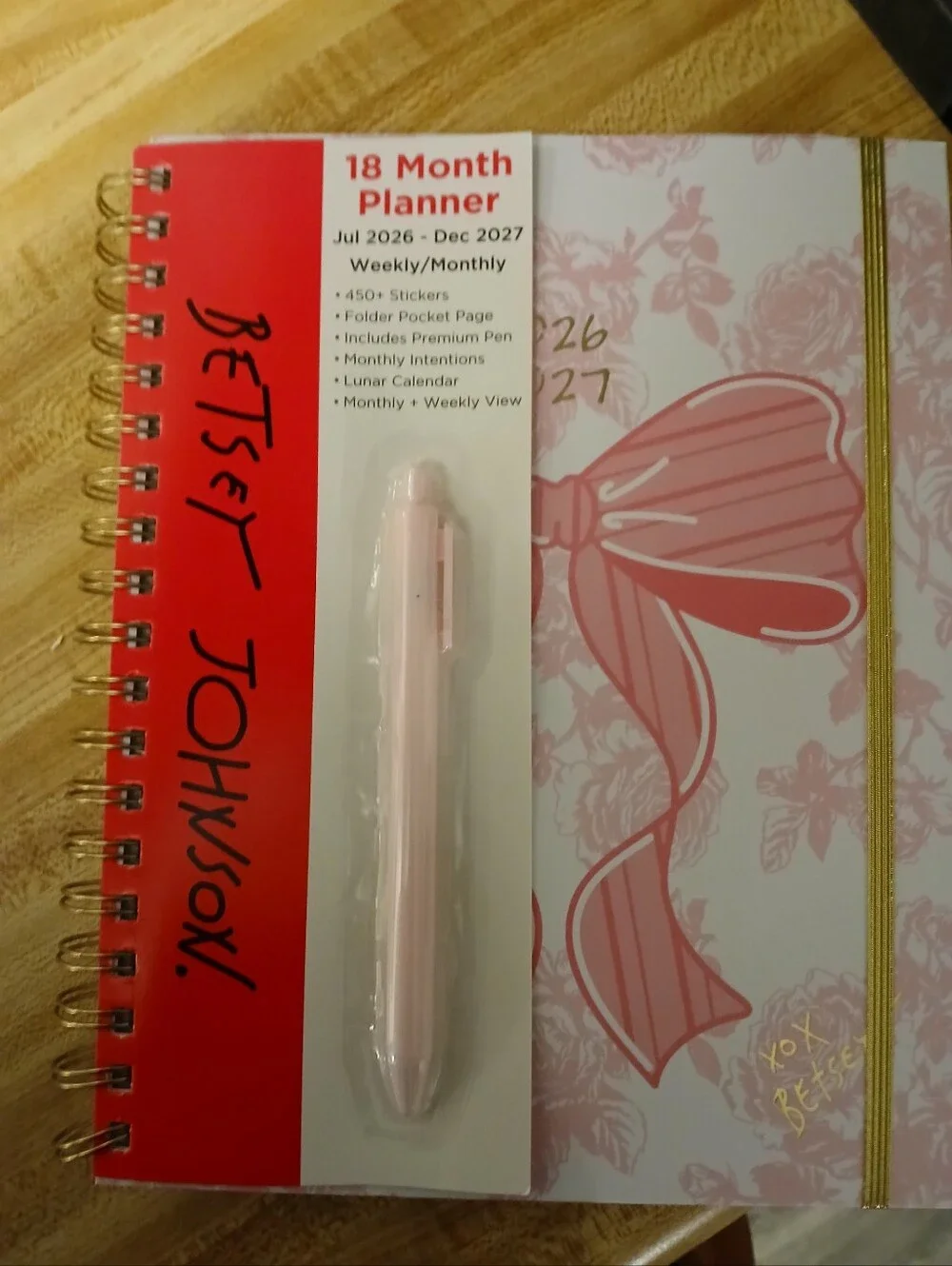 Betsey Johnson NWT 2026-2027 Spiralbound Planner -3 Designs